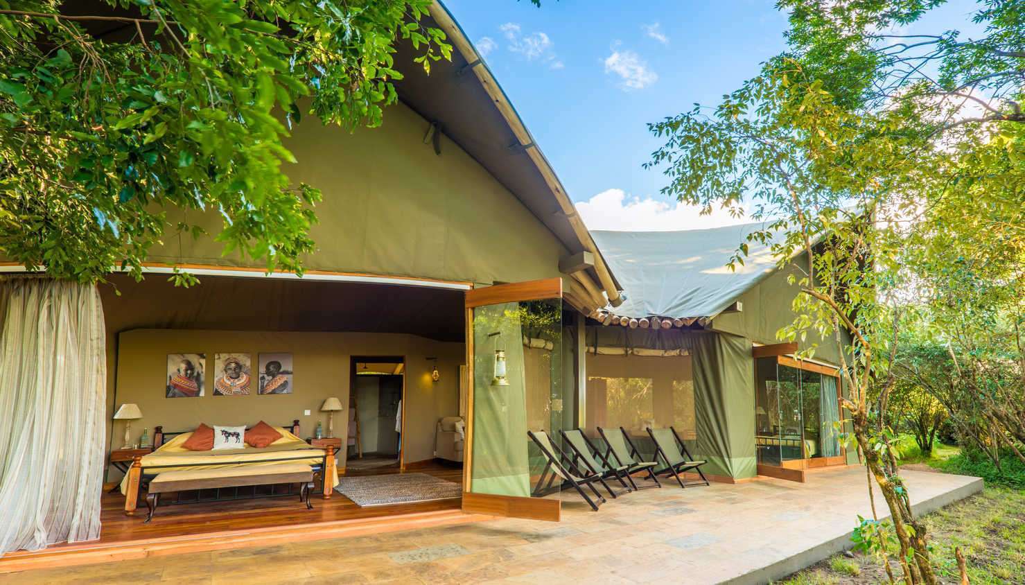 Best Camp in Mara National Reserve #6. Sala's Camp Sala's Camp is the perfect place to experience the Masai Mara in comfort and luxury. It’s a tented camp that is situated in the heart of the Reserve and provides guests with stunning views of the savanna. The camp features spacious and cozy tents that are fully-equipped with all the necessary amenities for your conformity during your safari in the Mara. These include a private pool, spa and delicious cuisine. Why You Need to Stay at Sala’s Camp - Luxury tented accommodation - Exclusive pool & spa - Delicious cuisine - Game drives and bush walks - Professional staff -Elegant dining room & outdoor terrace - Stunning savanna view - Balloon safaris available.