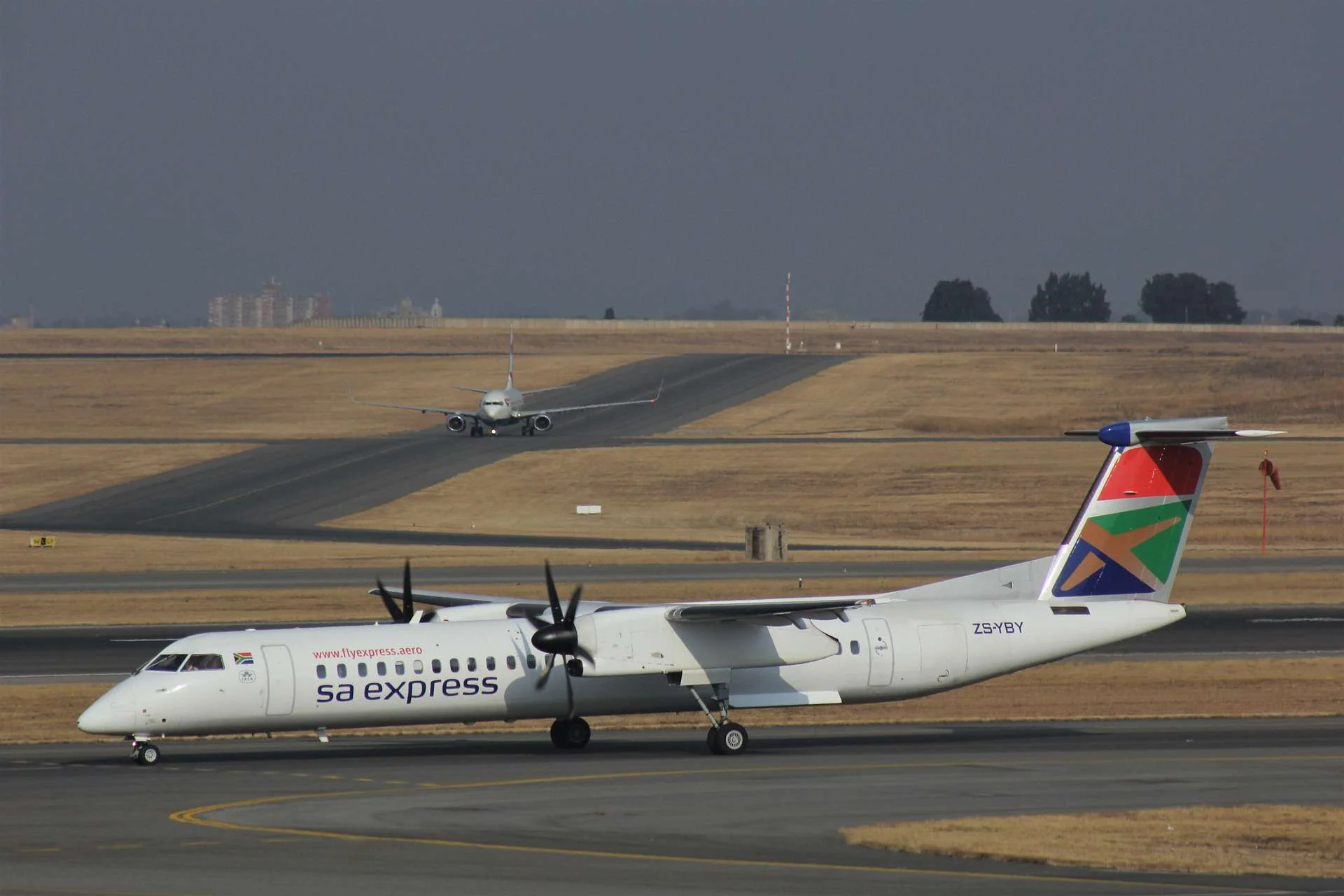 SA Express Plane at airport